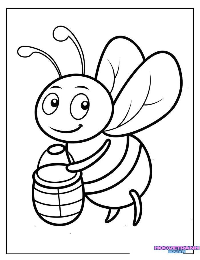 ảnh tranh tô màu con ong đẹp