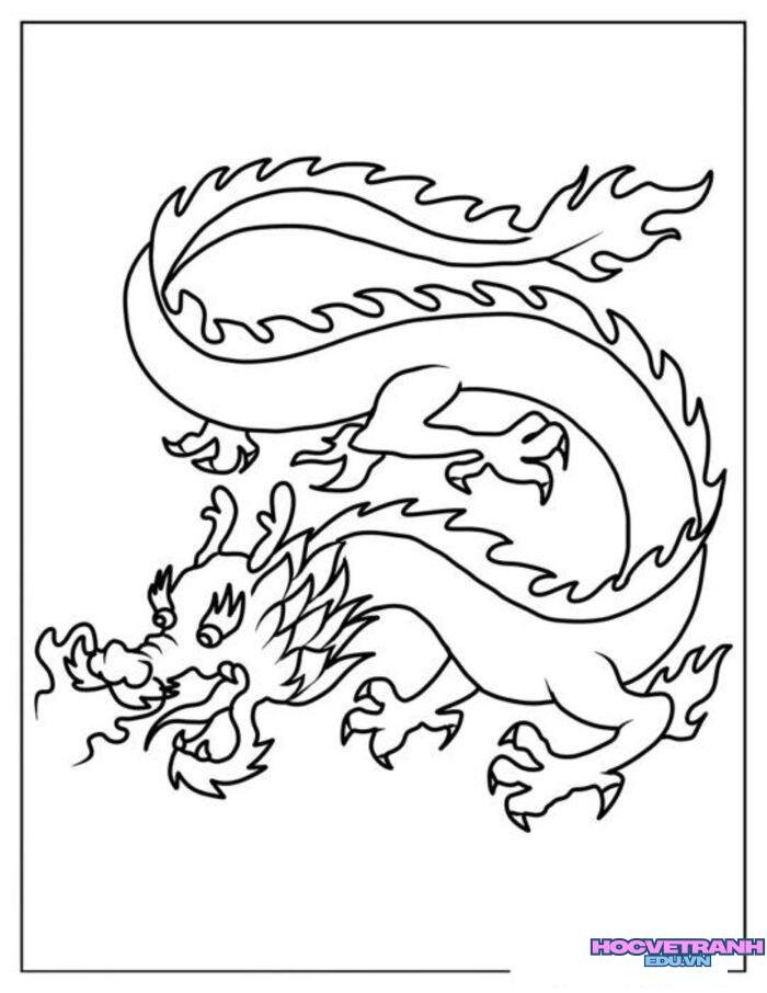 ảnh tranh tô màu con rồng cực đẹp