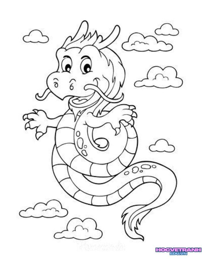 ảnh tranh tô màu con rồng cực ngầu