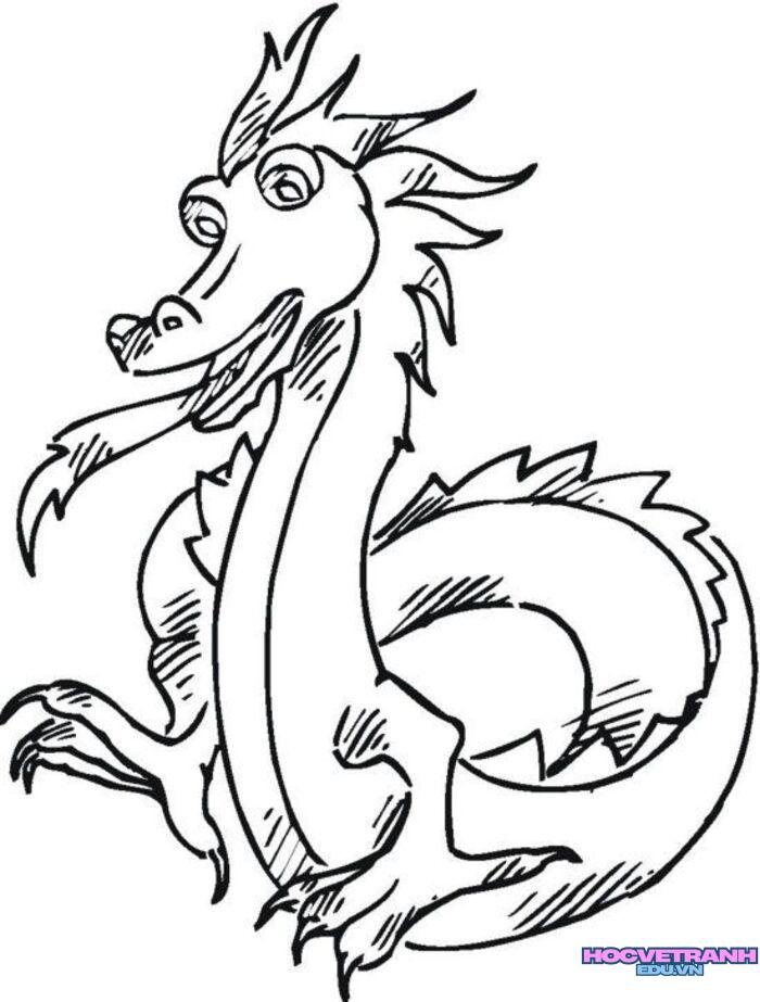 ảnh tranh tô màu con rồng cute nhất