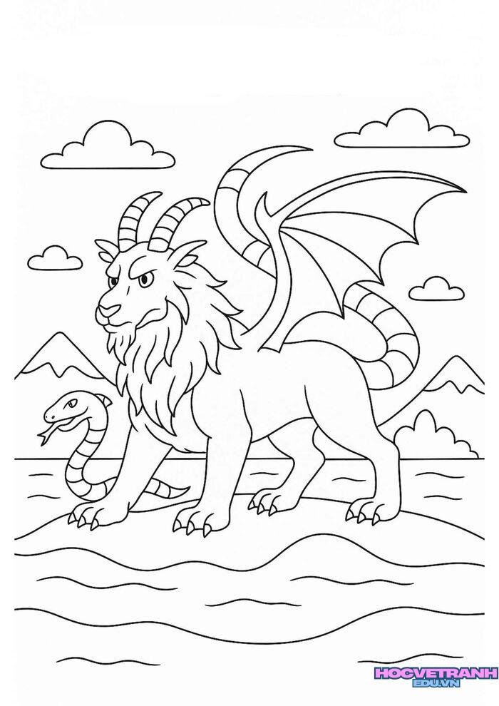 ảnh tranh tô màu con rồng