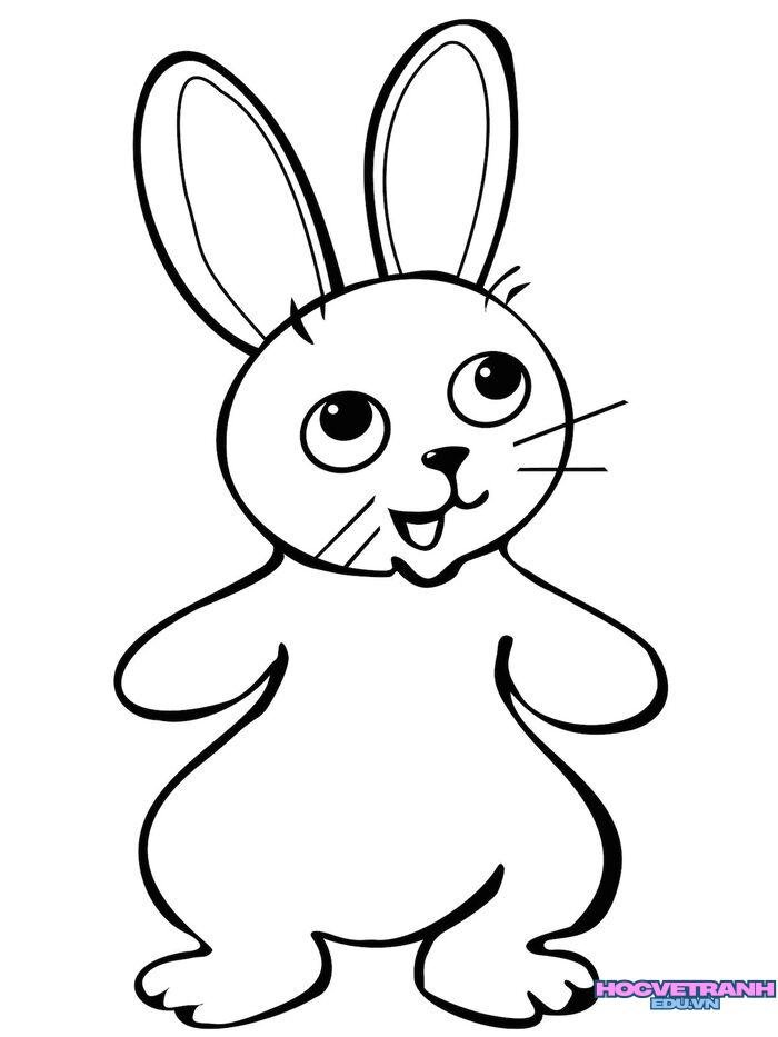 ảnh tranh tô màu con thỏ đẹp