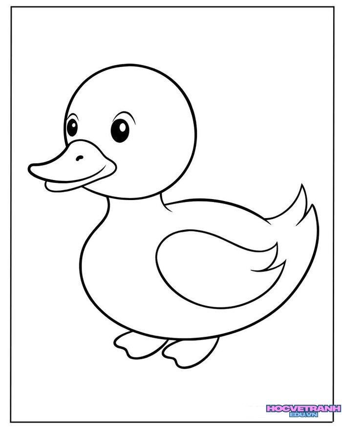 ảnh tranh tô màu con vịt đẹp nhất