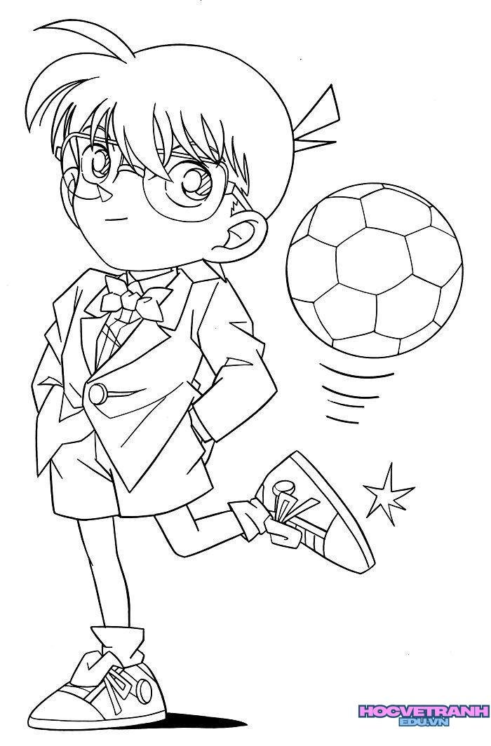 ảnh tranh tô màu conan chất nhất