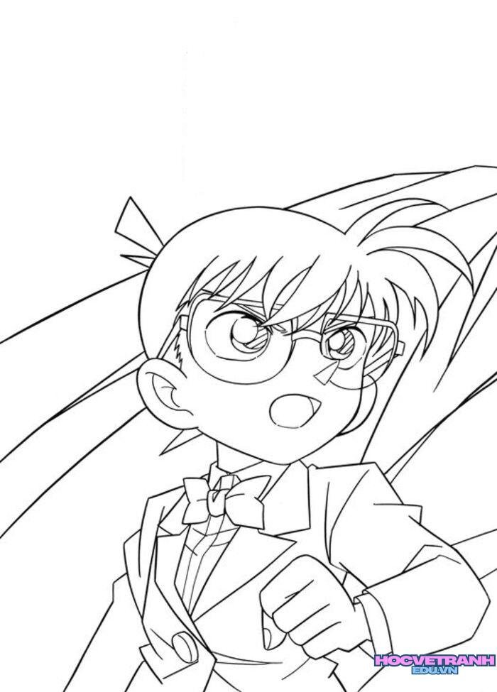 ảnh tranh tô màu conan đẹp nhất