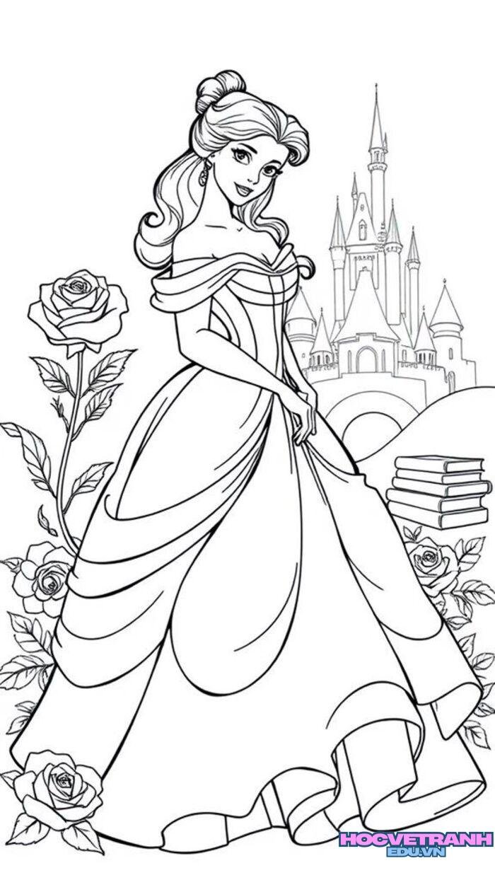 ảnh tranh tô màu công chúa cực đẹp