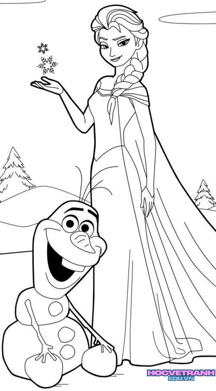 ảnh tranh tô màu công chúa đáng yêu nhất