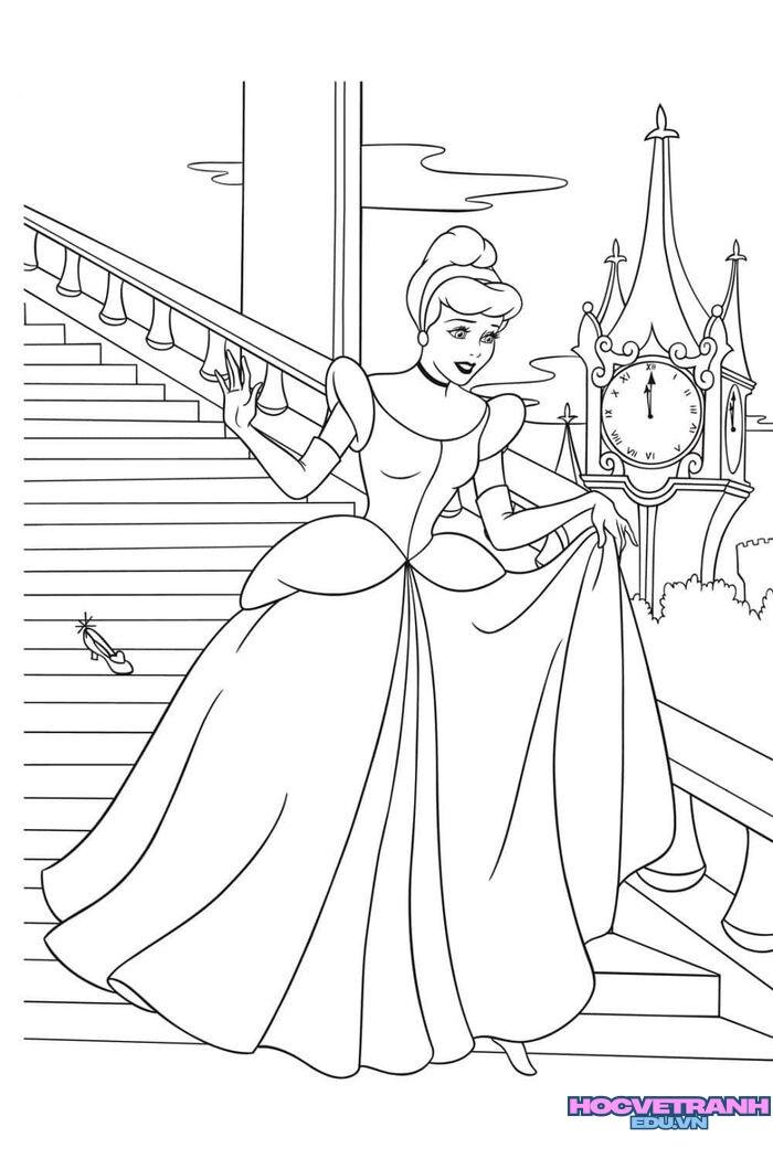 ảnh tranh tô màu công chúa đẹp xinh