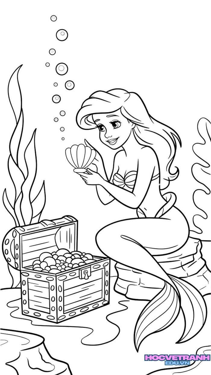 ảnh tranh tô màu công chúa đẹp