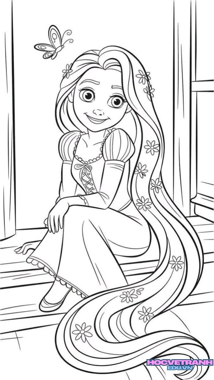ảnh tranh tô màu công chúa