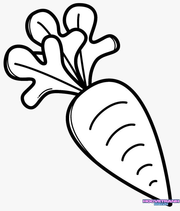 ảnh tranh tô màu củ cà rốt cực đẹp