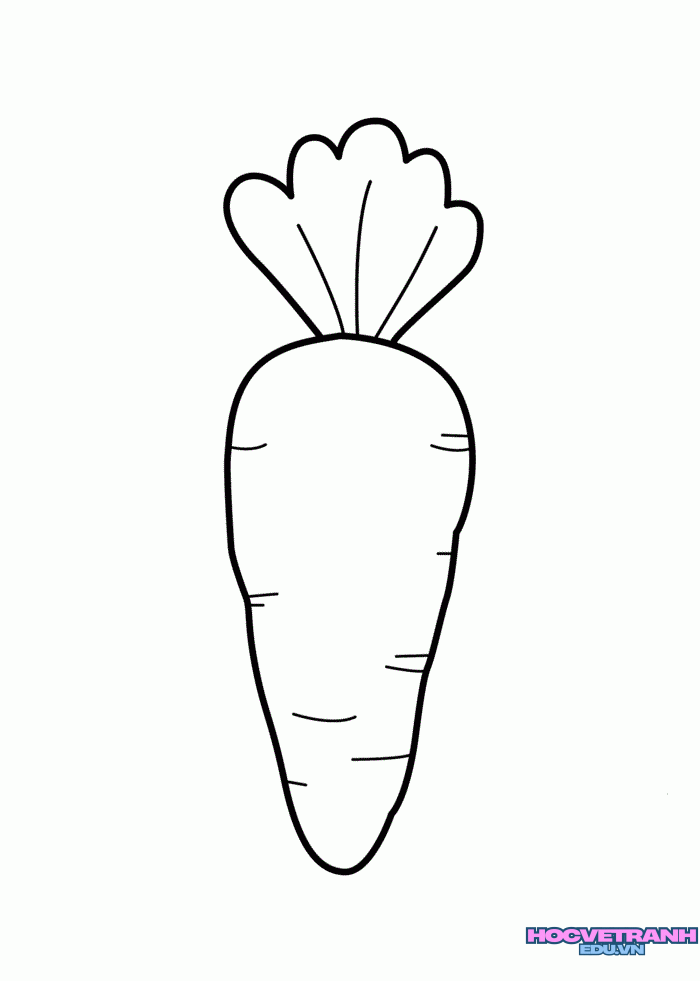 ảnh tranh tô màu củ cà rốt đẹp nhất