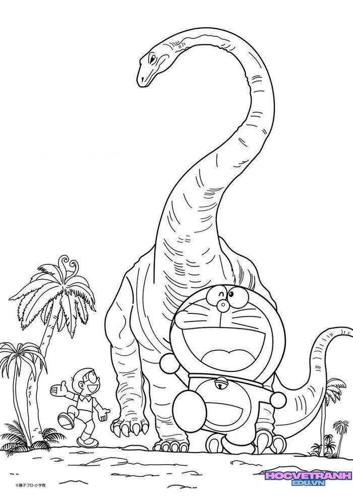 ảnh tranh tô màu doremon đẹp