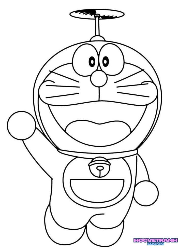 ảnh tranh tô màu doremon siêu xinh