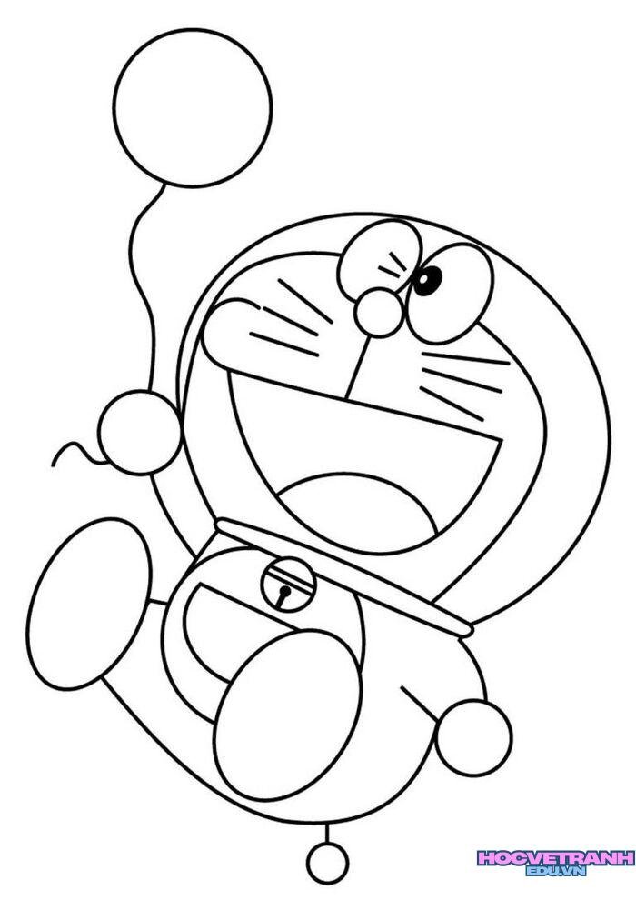 ảnh tranh tô màu doremon xinh nhất