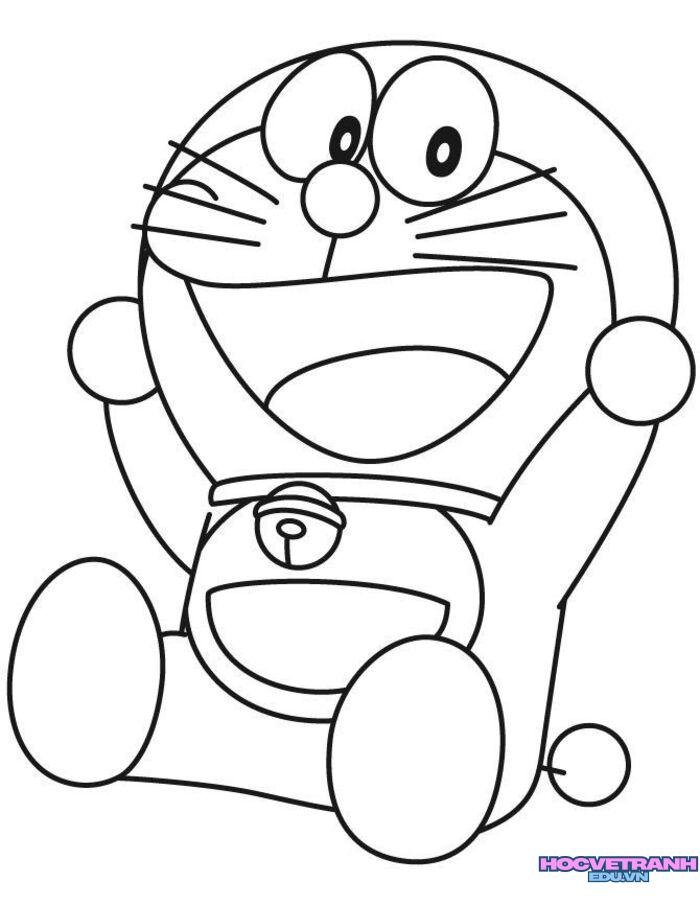 ảnh tranh tô màu doremon xinh