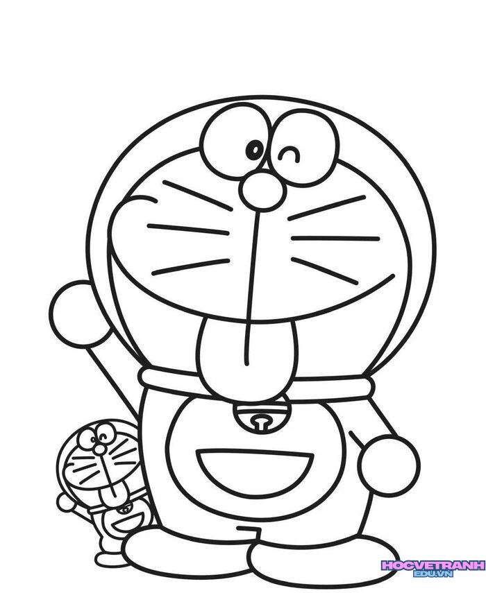 ảnh tranh tô màu doremon