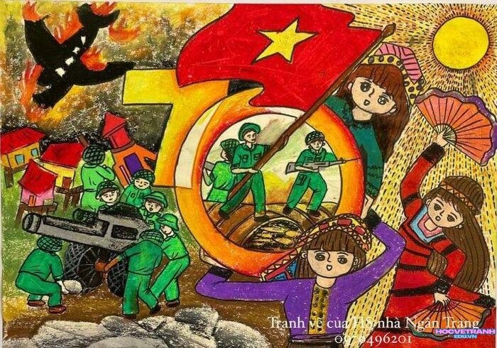 ảnh vẽ tranh giải phóng miền nam ngầu