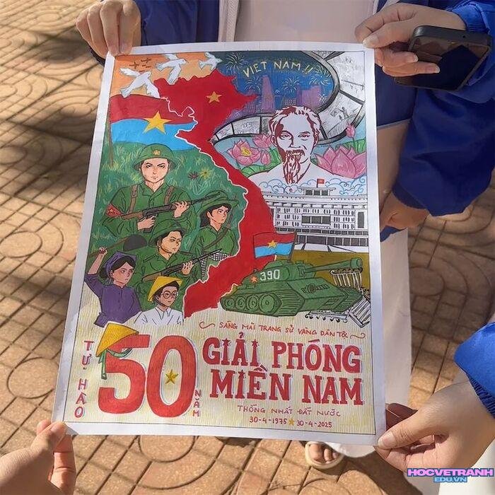 ảnh vẽ tranh giải phóng miền nam siêu ngầu