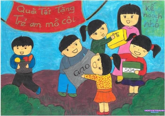 ảnh vẽ tranh giúp đỡ người nghèo xinh nhất