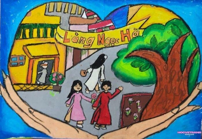 ảnh vẽ tranh giúp đỡ người nghèo xinh