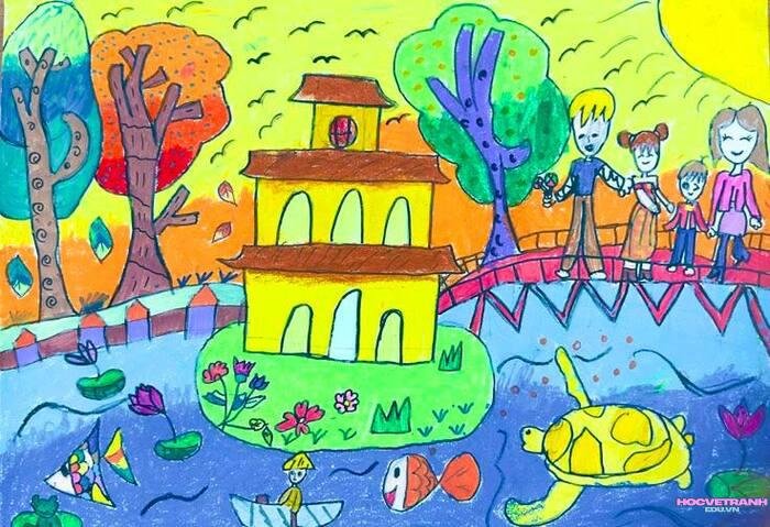 ảnh vẽ tranh hồ gươm