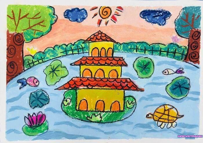 ảnh vẽ tranh hồ gươm ý nghĩa