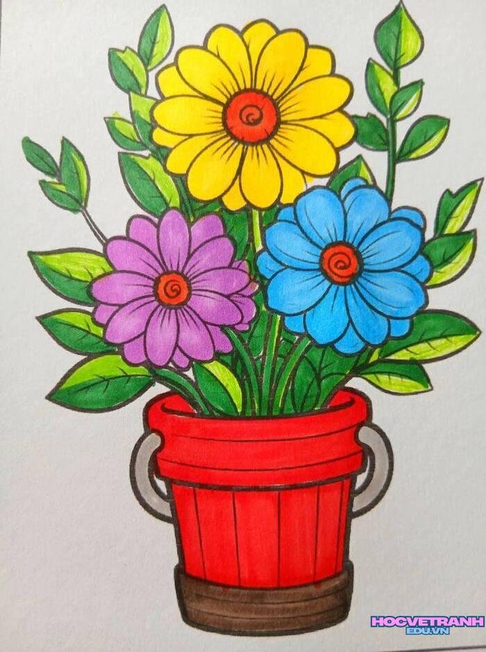 ảnh vẽ tranh hoa cực đẹp