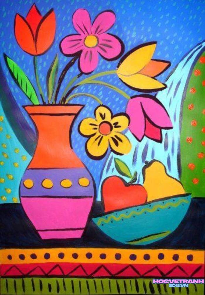 ảnh vẽ tranh hoa siêu đẹp