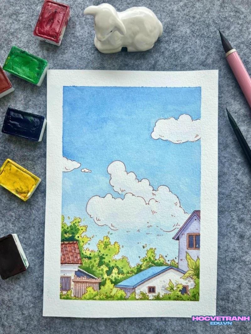 anh vẽ tranh màu nước