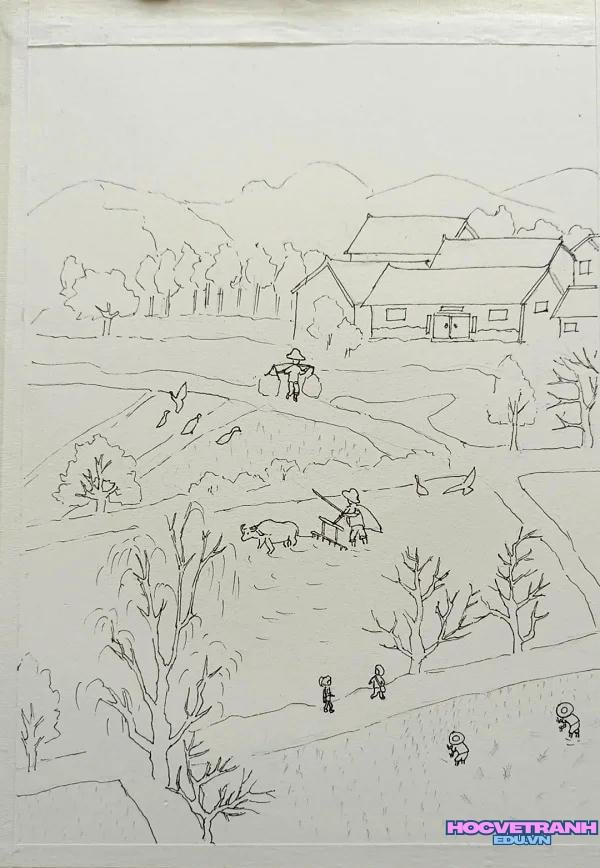 ảnh vẽ tranh mùa xuân đẹp
