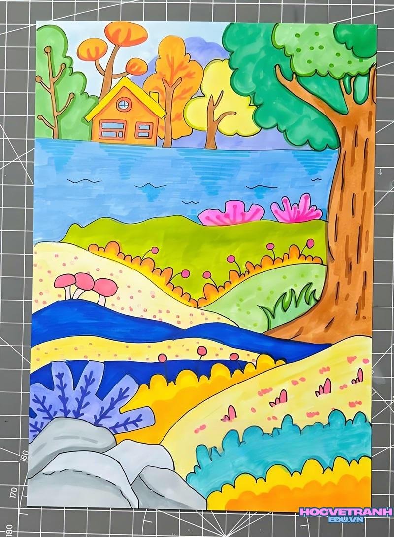 bức tranh làng quê