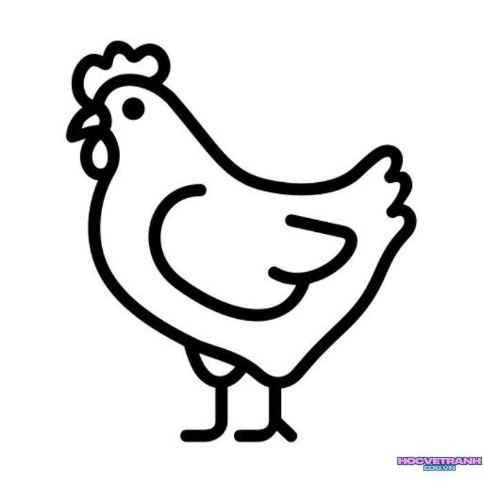 hình ảnh tranh tô màu con gà đẹp