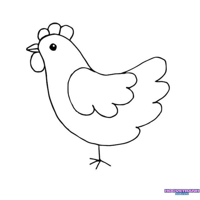 hình ảnh tranh tô màu con gà siêu đẹp