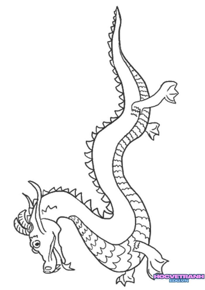 hình ảnh tranh tô màu con rồng đẹp
