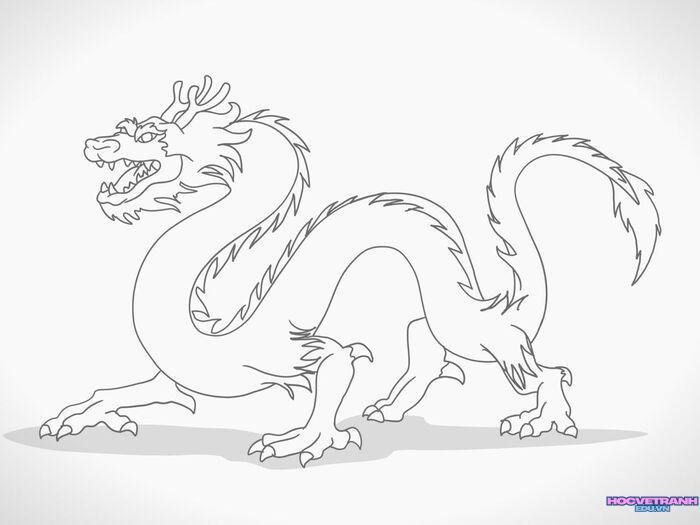 hình ảnh tranh tô màu con rồng siêu đẹp