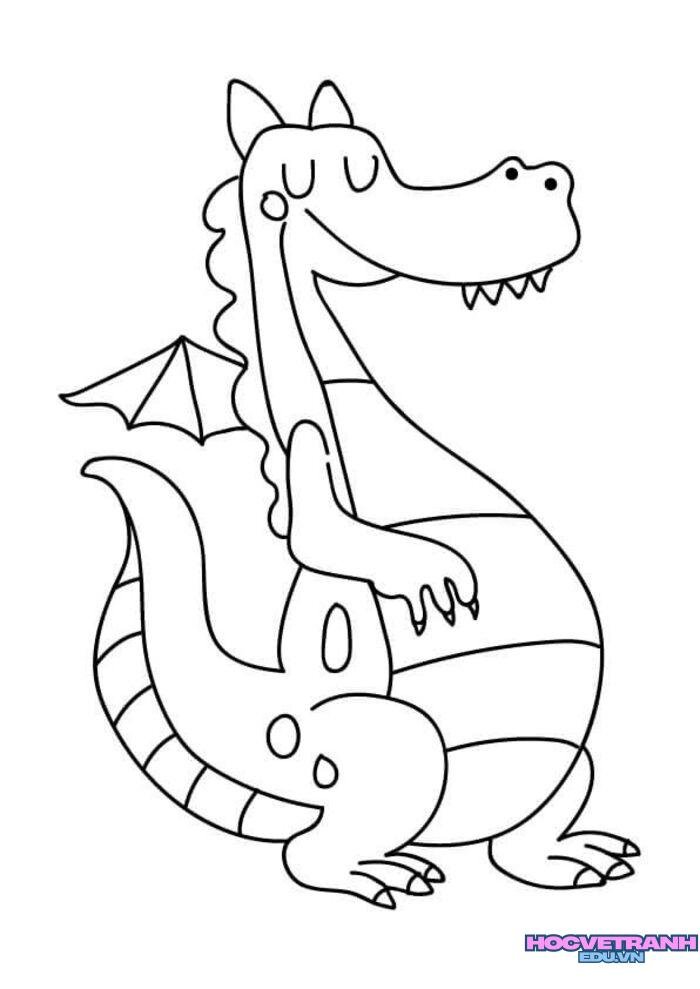 hình ảnh tranh tô màu con rồng