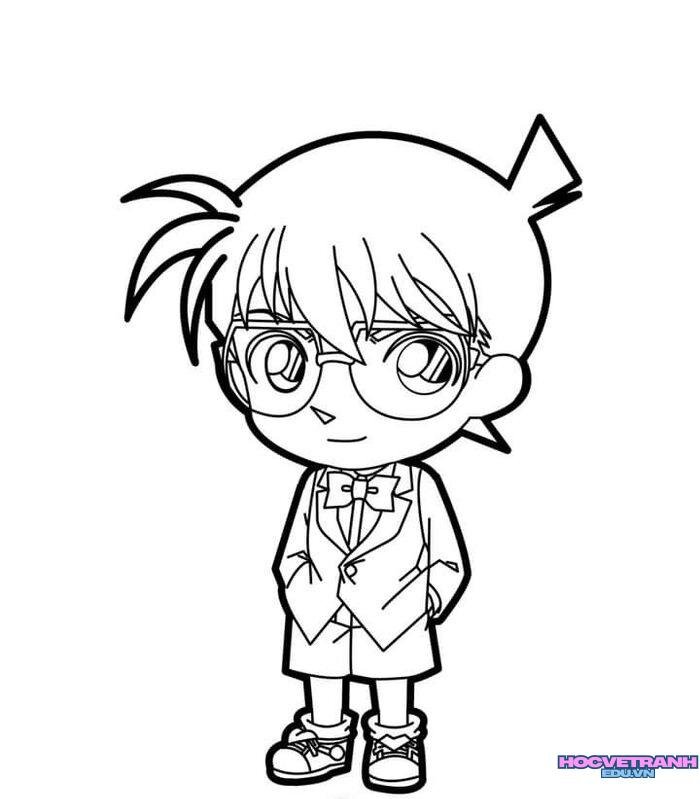 hình ảnh tranh tô màu conan đẹp nhất