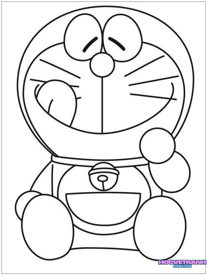 hình ảnh tranh tô màu doremon cute nhất