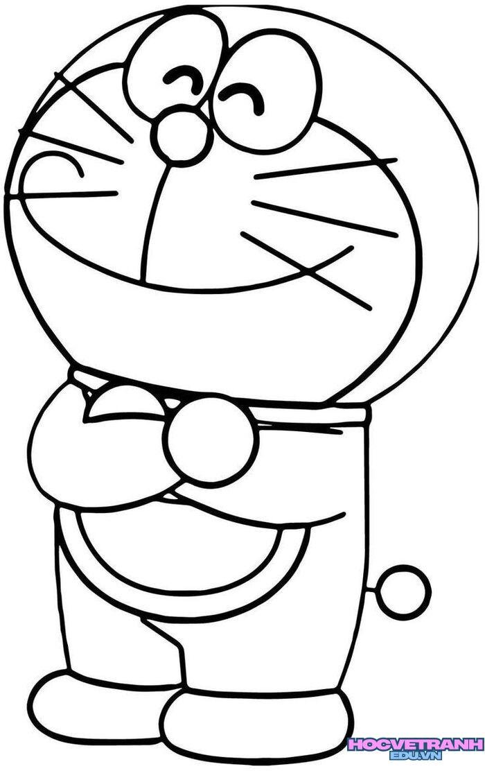 hình ảnh tranh tô màu doremon cute