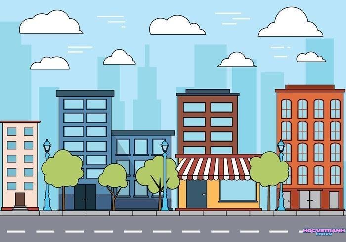 hình ảnh vẽ tranh đường phố cute