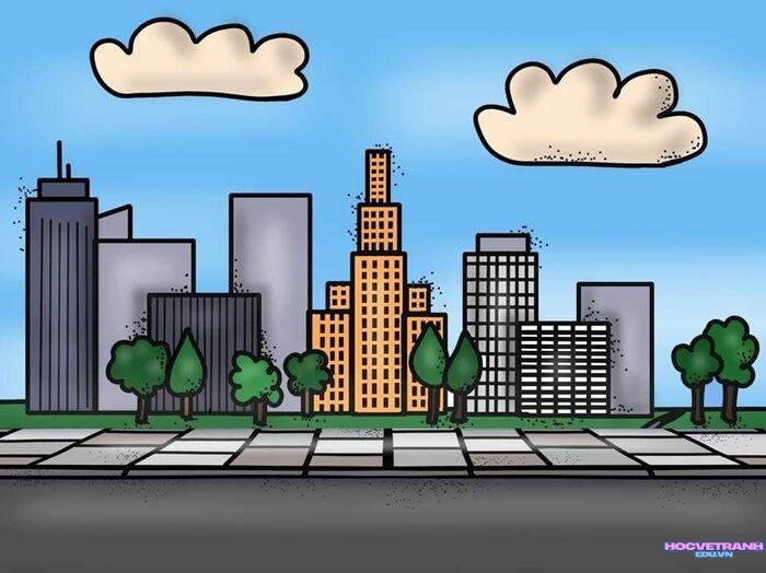 hình ảnh vẽ tranh đường phố siêu xinh