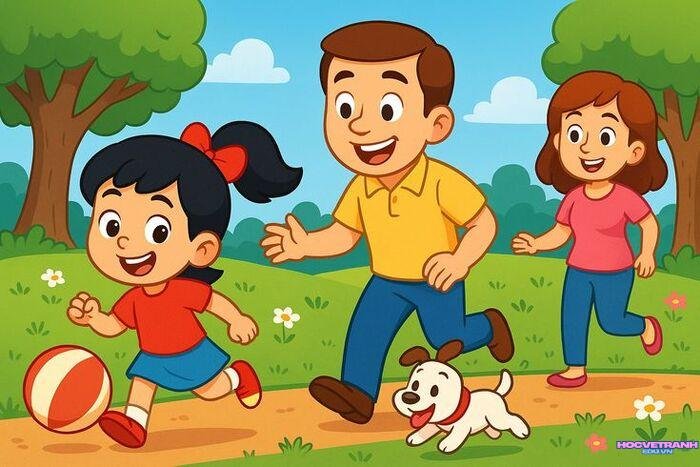 hình ảnh vẽ tranh gia đình cực đáng yêu