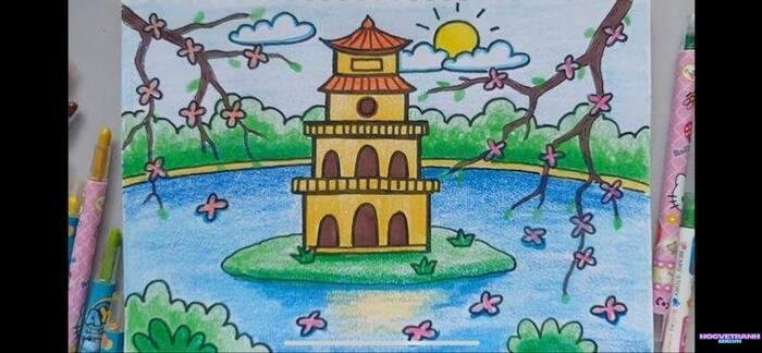 hình ảnh vẽ tranh hồ gươm ý nghĩa