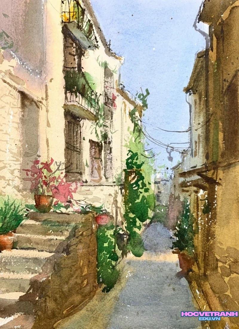 hình ảnh vẽ tranh màu nước