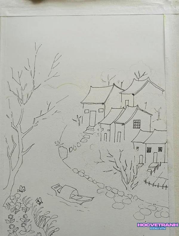 hình ảnh vẽ tranh mùa xuân cute