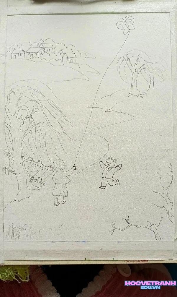 hình ảnh vẽ tranh mùa xuân đáng yêu