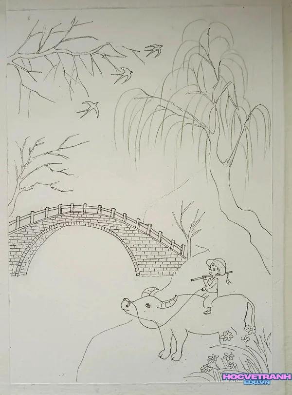 hình ảnh vẽ tranh mùa xuân đẹp xinh