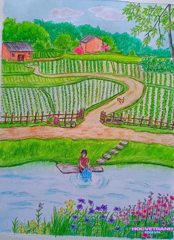 hình ảnh vẽ tranh mùa xuân