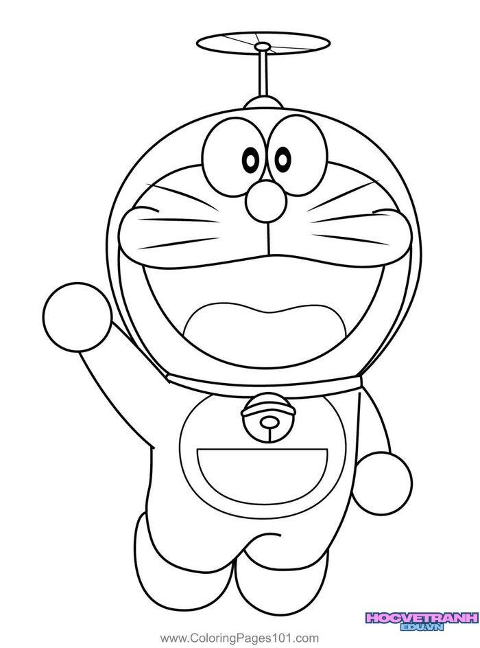 hình tranh tô màu doremon đẹp